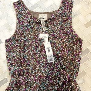 Girls sequin dress Peek size 12 NWT